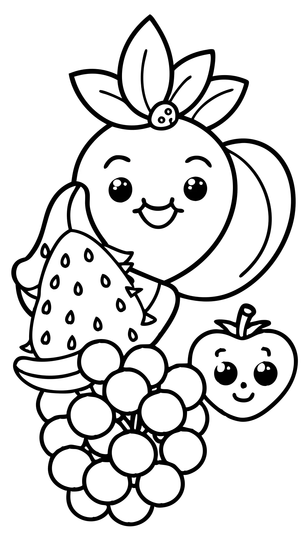 fruit coloring pages free